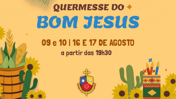 NOSSA QUERMESSE COMEÇA HOJE NO BOM JESUS EM RIO CLARO